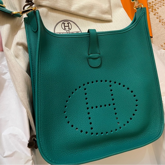 Hermes Handbags - Special edition color Hermes Evelyn 29